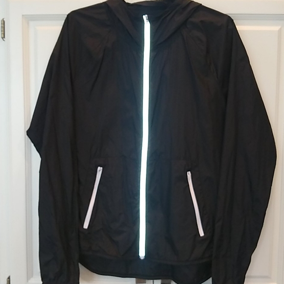 Athleta Jackets & Blazers - Athleta Black Rain Jacket with Hood- Size Small